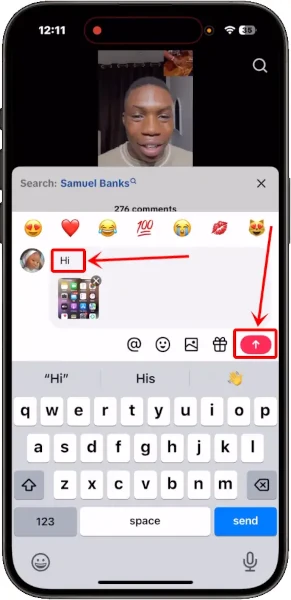 نحوه اضافه کردن عکس به کامنت تیک تاک در اندروید و آیفون
