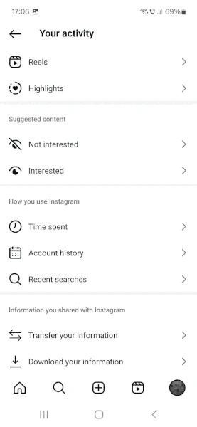 نحوه پاک کردن سرچ اینستاگرام در اندروید و iOS